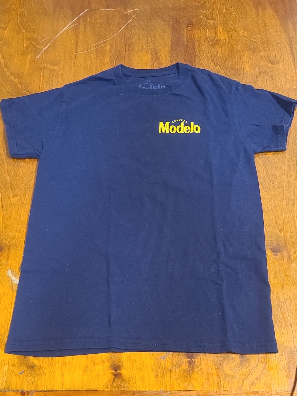 ModelCo Navy T-Shirt with Yellow Logo